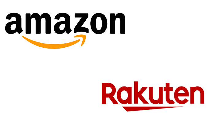 amazonと楽天市場のロゴ